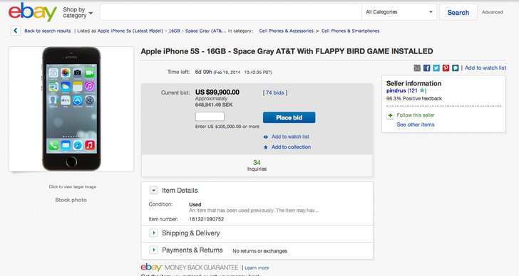 Ebay, Iphone, Flappy Bird